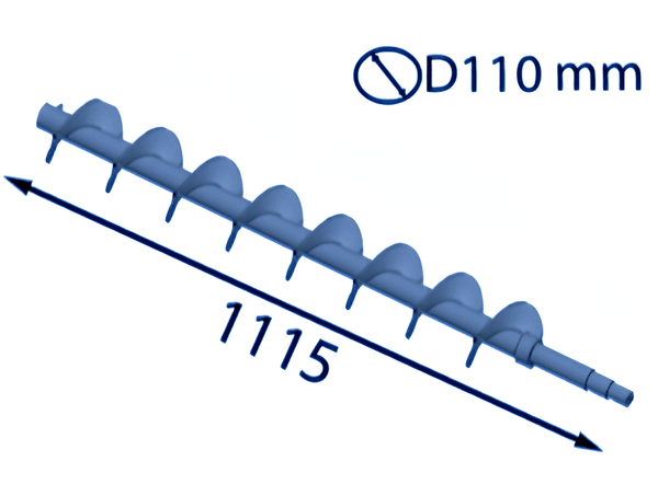 1115 × 110 مم عمود حلزوني صغير (أعسر) لـ Eschlböck ®