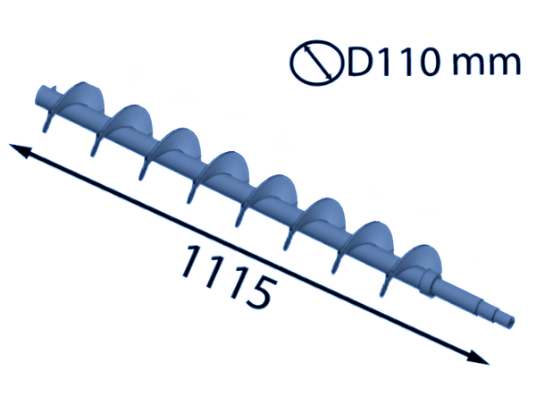 1115 × 110 مم عمود حلزوني صغير (أعسر) لـ Eschlböck ®