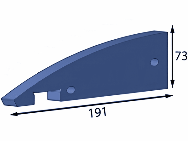 لوحة جانبية للحماية الدوارة مقاس 191 × 73 × 15 مم لـ Eschlböck ®
