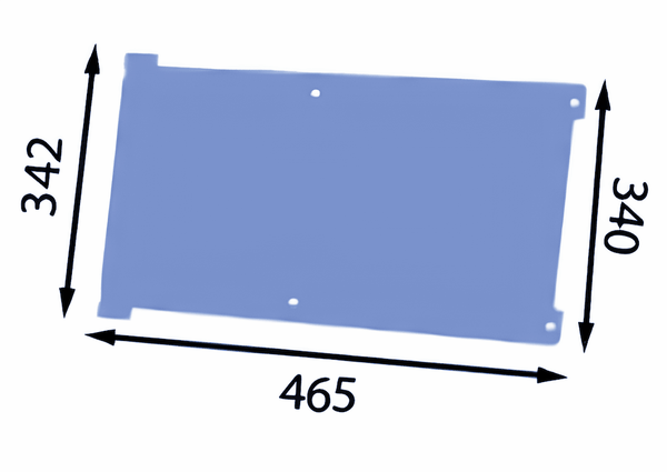 لوح قابل للتغيير في نهاية أنبوب المنفاخ مقاس 465 × 340 × 6 مم لـ Eschlböck ®