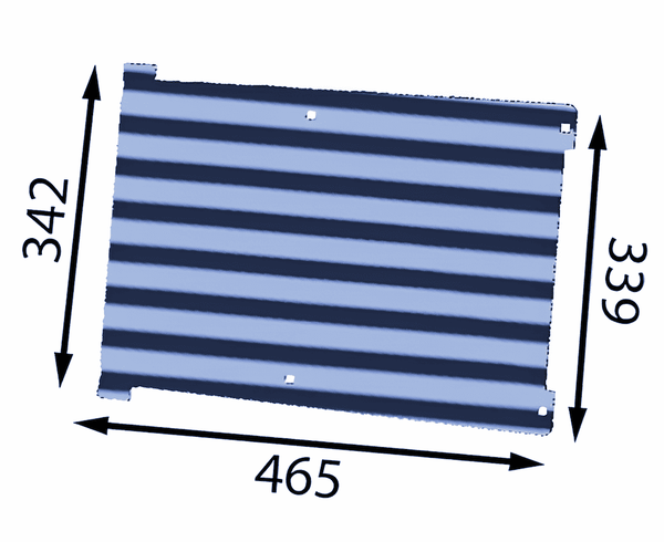 لوح قابل للتغيير في نهاية أنبوب المنفاخ مقاس 465 × 340 × 6 مم لـ Eschlböck ®