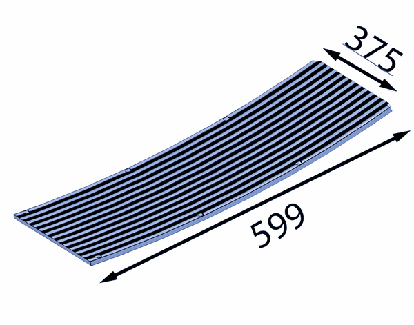 599x375x8 مم لوحة التآكل المنقسمة لأنبوب المنفاخ لـ Eschlböck ®